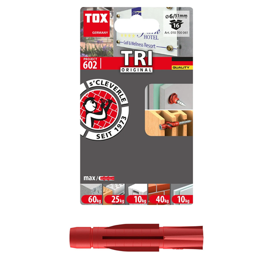 Bild von TOX Allzweckdübel Tri 6x51 mm, 16 Stück, 010700061