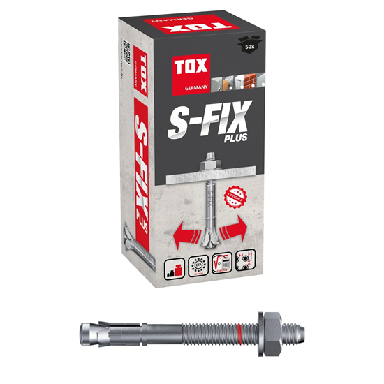 Bild von TOX Bolzenanker S-Fix Plus M10 x 100/20+33 mm 50 Stück 04210121 Verzinkt