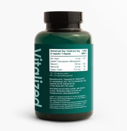 Bild von VITALIZED - Iron+/Eisen+ 15 mg, 90 capsules