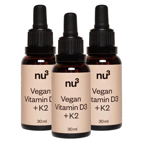 Bild von nu3 Vegan Vitamin D3 + K2 - 3x 30 ml