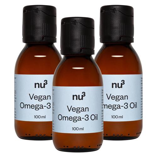 Bild von nu3 Omega-3 Öl Vegan - 3x 100 ml