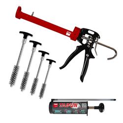 Bild von TOX Set mit Reinigungsbürsten Brush M8/M10/M12 und M16, Ausbläser Taifun, Auspresspistole Liquix Blaster für Verbundmörtel, einfache Bohrlochreinigung für optimale Haltewerte, 084909279