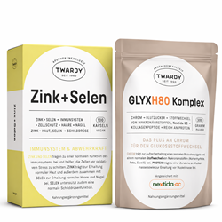 Bild von Astrid Twardy - 1x Zink + Selen vegan 100 Kapseln + 1x GLYX H80 Komplex 300g