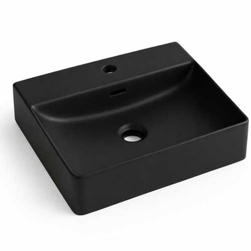 Bild von INTEGRAL - Eckiges Aufsatzwaschbecken 50cm Schwarz
