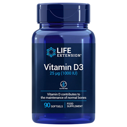 Bild von Life Extension - Vitamin D3 25 mcg (1000 IU) - Softgels