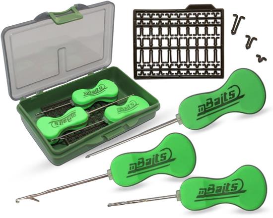 Bild von Angel-Berger Magic Baits Boilie Needle Set in Box with Boilie Stops Boilienadel Boiliestopper Carp Tool